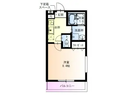 フジパレス堺大浜北町I番館(1K/2階)の間取り写真