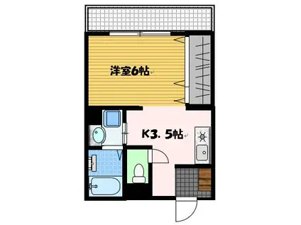 大徳園倉屋亭(1K/2階)の間取り写真