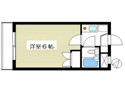 ストリングビル(1K/4階)の間取り写真