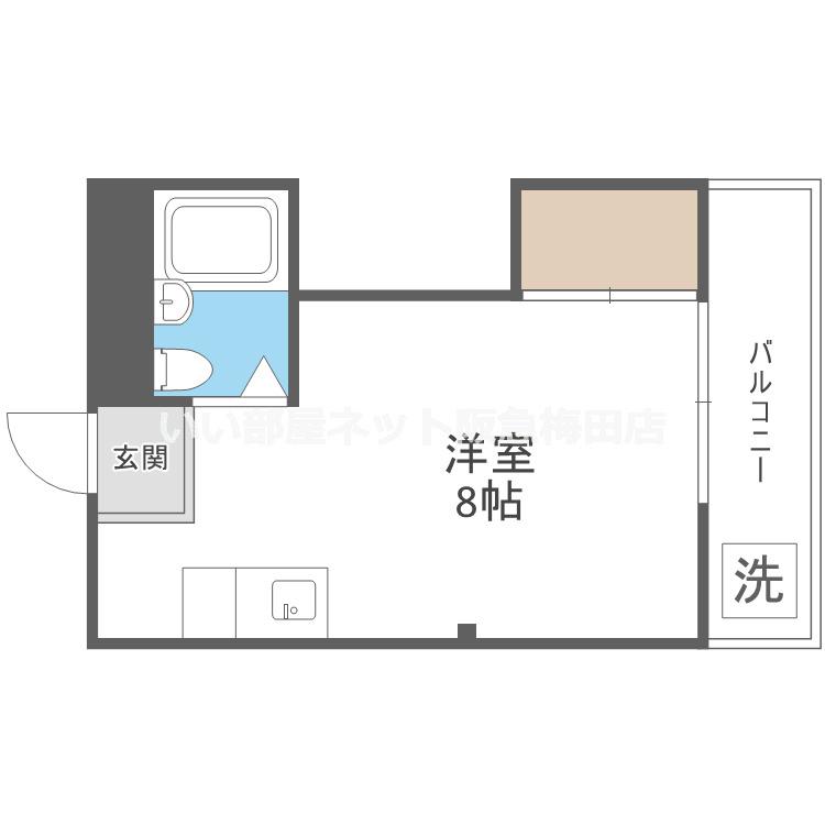 ファイブいとや(ワンルーム/3階)の間取り写真
