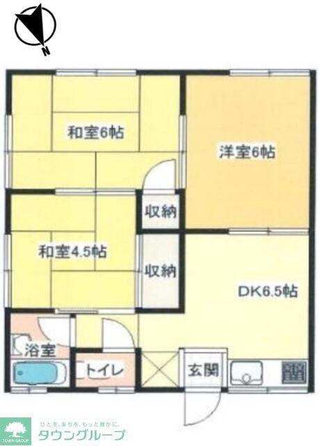 レジデンス佐原(3DK/1階)の間取り写真
