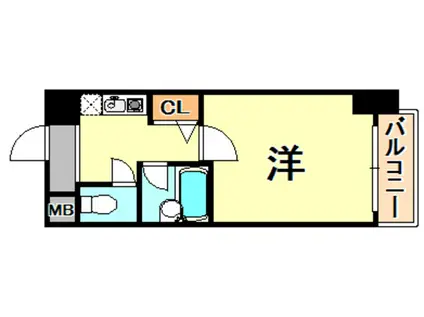 エスリード三宮第3(1K/3階)の間取り写真