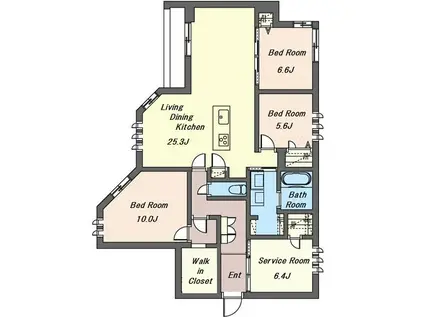 ALTO FORTE RESIDENCE(3SLDK/2階)の間取り写真