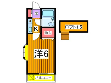 エステートピア(1K/1階)の間取り写真