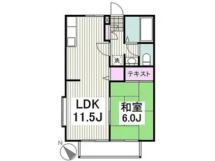 ストークネストI(1LDK/2階)の間取り写真