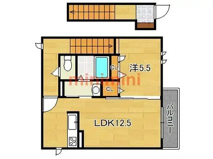 グラン・モザン(1LDK/2階)の間取り写真