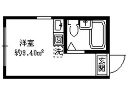 クレールメゾン代々木上原B(ワンルーム/1階)の間取り写真