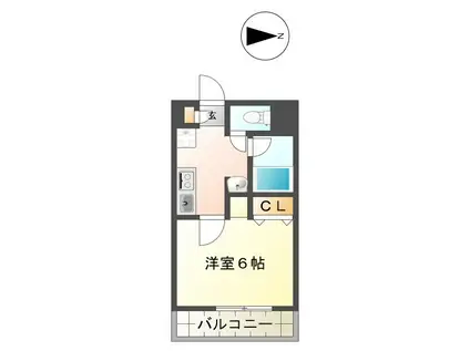 サザンエイトマンションみなみ野(1K/3階)の間取り写真