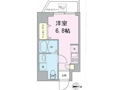 アルバ扇橋(ワンルーム/4階)の間取り写真