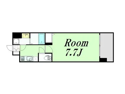 ALZA立売堀(1K/2階)の間取り写真