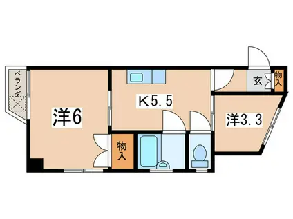 ソシア・ドエル(2K/3階)の間取り写真