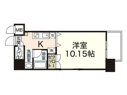グレイシャス五日市(1DK/7階)の間取り写真