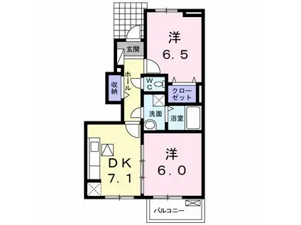 サンリット・メゾン・山崎II(2DK/1階)の間取り写真