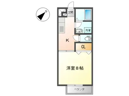 ハイム・ピエルネ A(1K/1階)の間取り写真