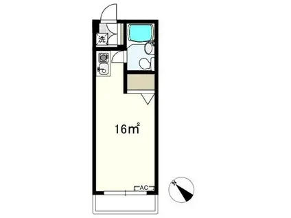 アルカサル今川(ワンルーム/2階)の間取り写真