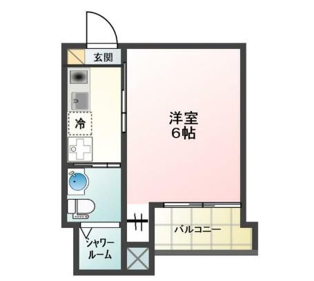 GLANZ東大井ウエスト(1K/2階)の間取り写真