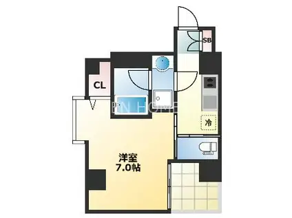 フォーチュン心斎橋イースト(1K/5階)の間取り写真