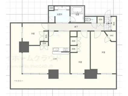 ザ・熊本タワー(3LDK/11階)の間取り写真