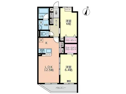 マノワール(2LDK/2階)の間取り写真