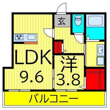 MER五番館(1LDK/3階)の間取り写真