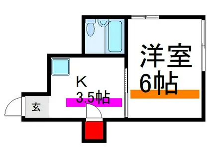 ハイネスR・S(1K/3階)の間取り写真