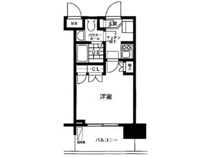 レジディア大森東(1K/5階)の間取り写真