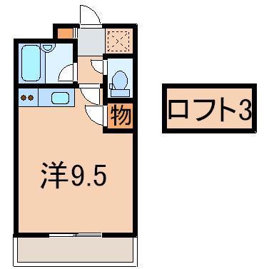 エルセラーン7(ワンルーム/2階)の間取り写真