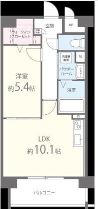 ラフレシーサ医大通(1LDK/9階)の間取り写真