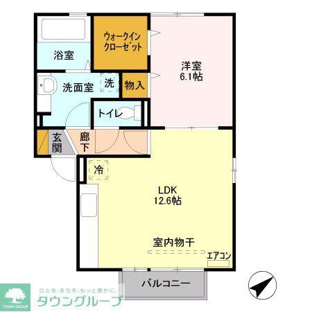 グランシャリオ(1LDK/2階)の間取り写真