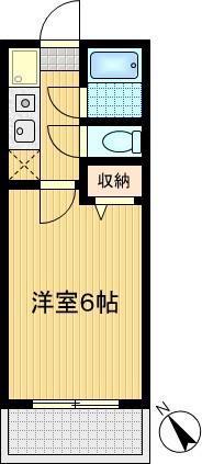 コーポイズミ(1K/1階)の間取り写真