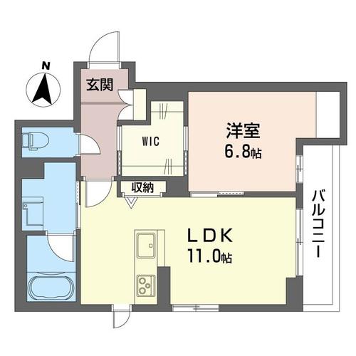 ライヴ テイル 桜木町(1LDK/1階)の間取り写真