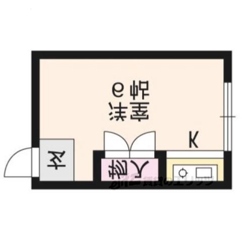 コーポK(ワンルーム/2階)の間取り写真