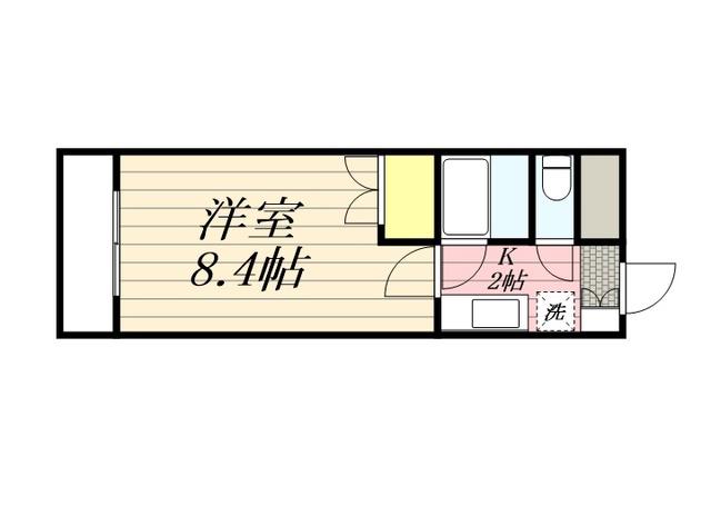 ジュネスドミール(1K/9階)の間取り写真