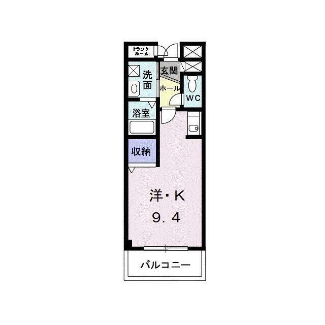 ツインスタ-A(1K/3階)の間取り写真