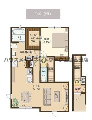 ユーソニアン上越・大字寺町A(1LDK/2階)の間取り写真