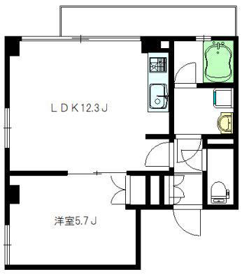 エアリーズ中野(1LDK/2階)の間取り写真