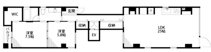 DO DO HOUSE(2LDK/4階)の間取り写真