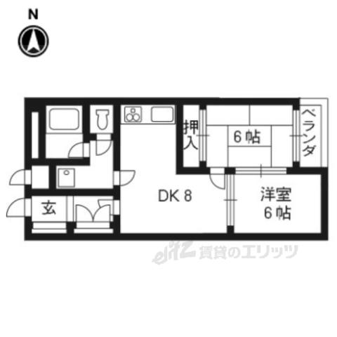 コートバレー1(2LDK/2階)の間取り写真