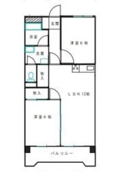 コーポナリタ(2LDK/4階)の間取り写真