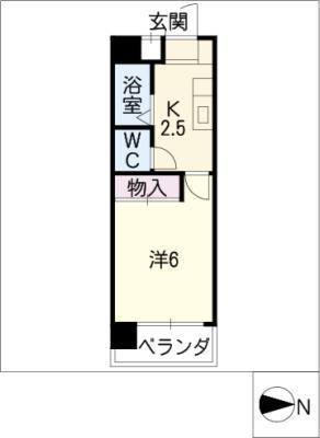 ファミール アン(1K/1階)の間取り写真