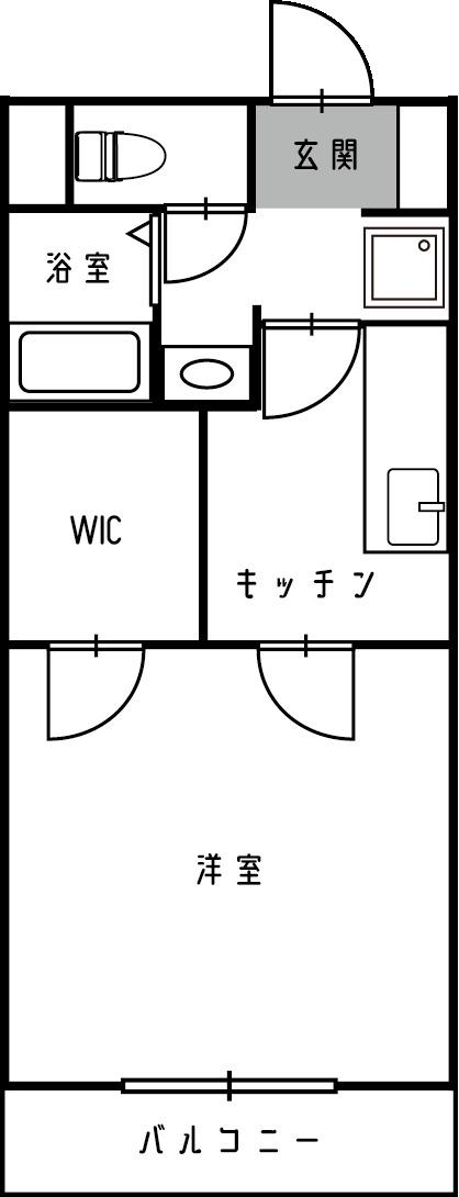 DIエクスクオーレ(ワンルーム/3階)の間取り写真