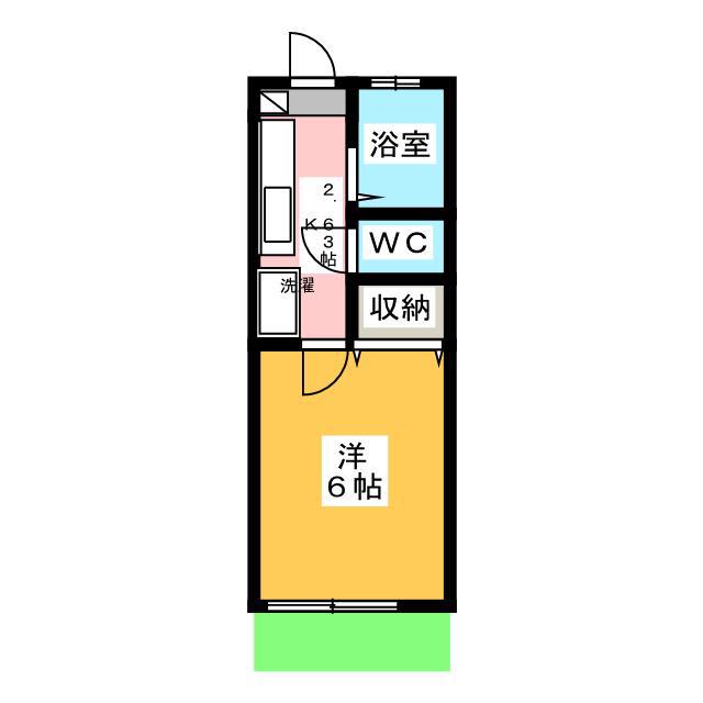 第二わらびハイツ(1K/1階)の間取り写真