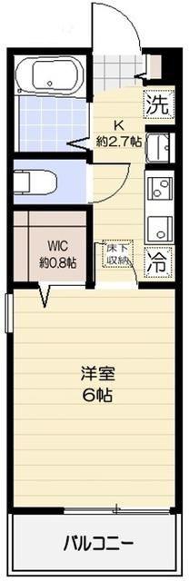 ベラージュ(1K/1階)の間取り写真