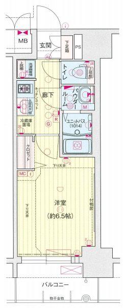 プレサンスNAGOYA本陣(1K/10階)の間取り写真