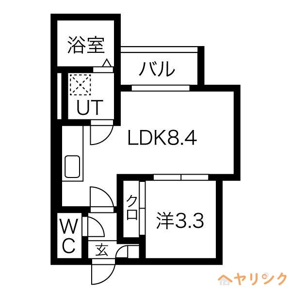 REGALEST守山III(1LDK/2階)の間取り写真