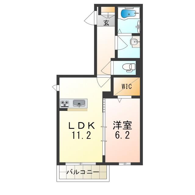 シャーメゾン出戸(1LDK/3階)の間取り写真