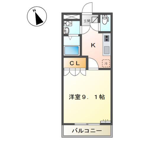 コーポ彩舞蘭(1K/1階)の間取り写真