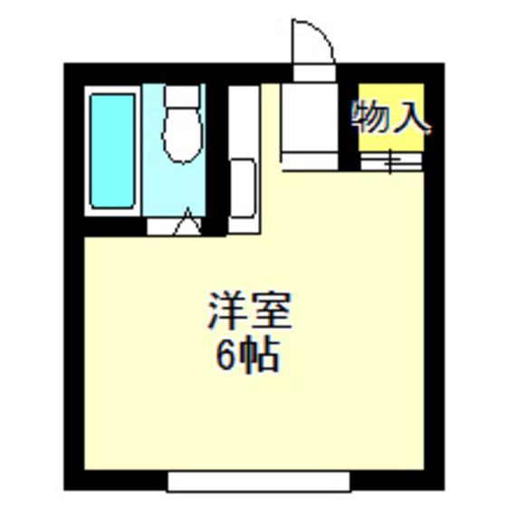 ホックスエイト(ワンルーム/1階)の間取り写真