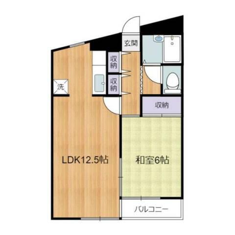 サンテルモ市村(1LDK/1階)の間取り写真