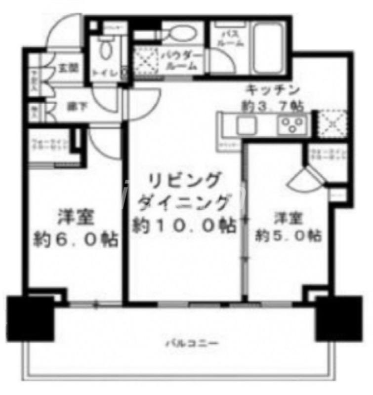 シティタワー東梅田パークフロント(2LDK/4階)の間取り写真